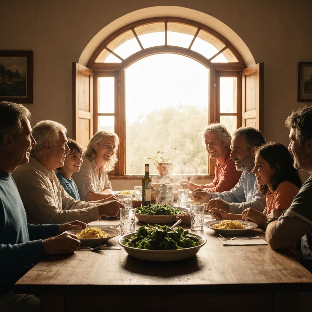 Famiglia italiana a pranzo